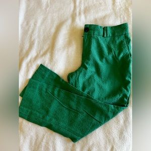 Banana republic: size 4P Emerald Green Hampton patterned pants